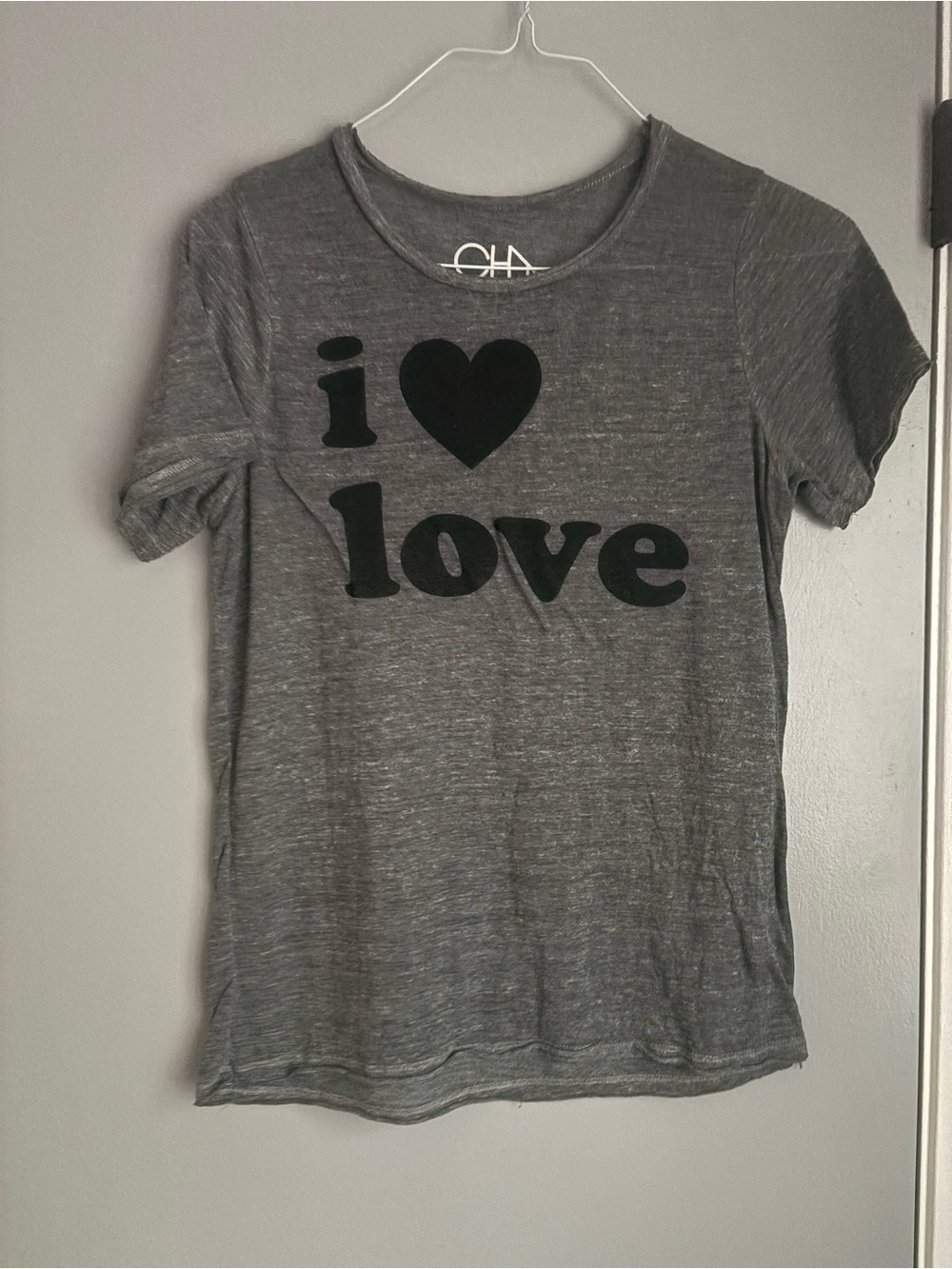 Chaser Gray Short Sleeve 'I ♥ Love' Graphic Tee